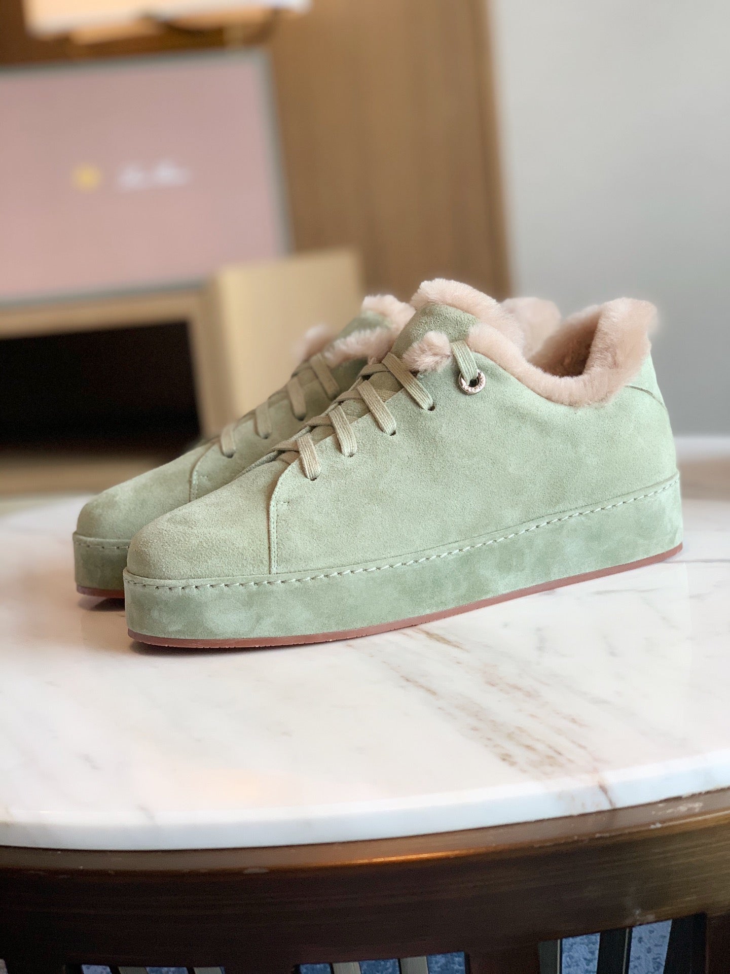 LP WINTER NUAGES SNEAKERS MINT LAMBSKIN、mysite、Cacoeks