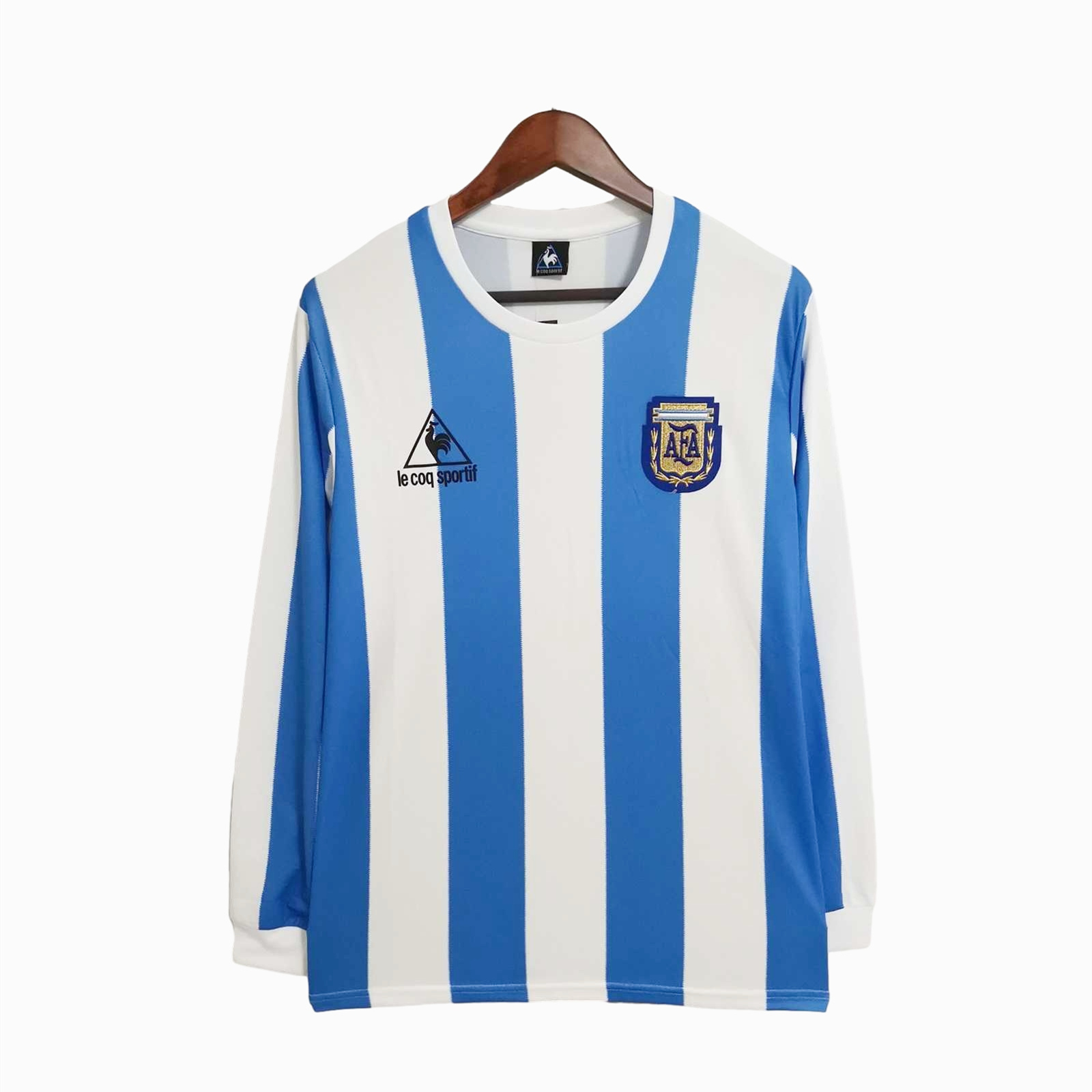 ManixJersey.com | Retro Argentina 1986 Home Stadium Long Sleeve Jersey -Customize Name, Number and Patch | Worldwide Shipping