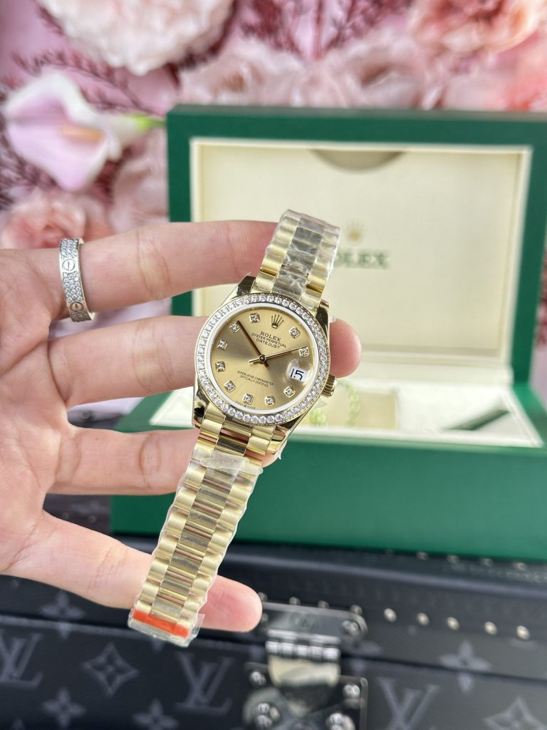 Đồng Hồ Rolex DateJust 278288 Replica 11 Nữ Mặt Số Champagne 31mm (1)