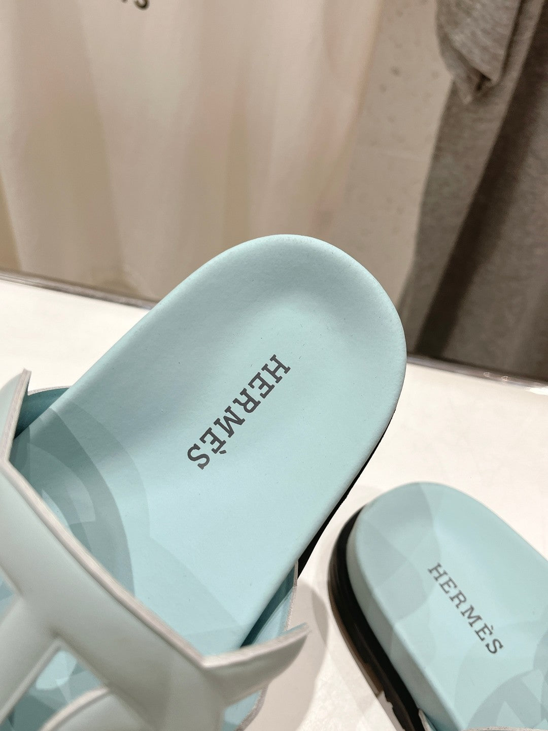 EXTRA SANDAL PASTEL PASTEL BLUE CALFSKIN、mysite、Cacoeks