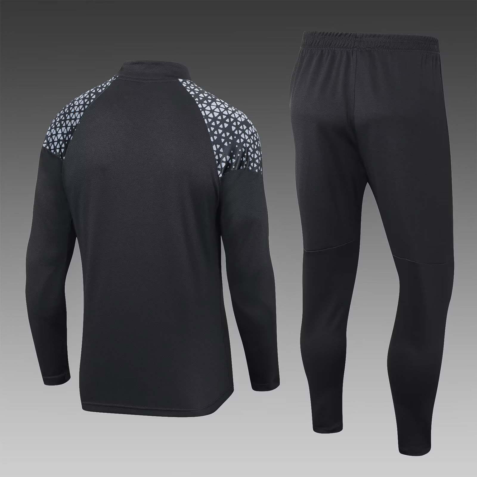 2023/2024 Olympique de Marseille Half-Pull Training Suit Black Football Jersey Set:football jersey mysite: unitedjerseyfootball 邓江浪:football