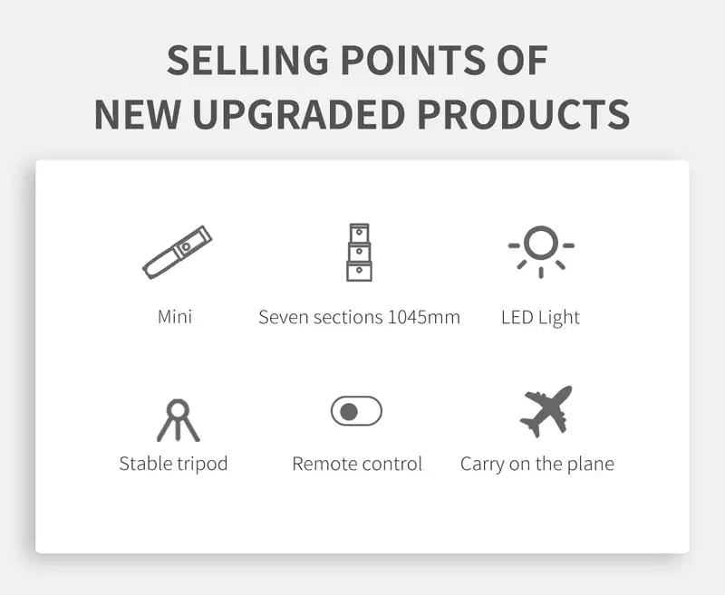 Portable 41 Inch Selfie Stick Phone Tripod With Wireless Remote Extendable Tripod Stand 360 Rotation Compatible With IPhone 13 12 11 Pro Xs Max Xr X 8 7 6 Plus Android Samsung Smartphone