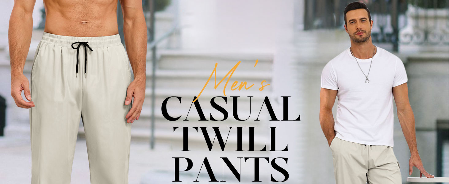 Men&#39;s Casual Twill Pants