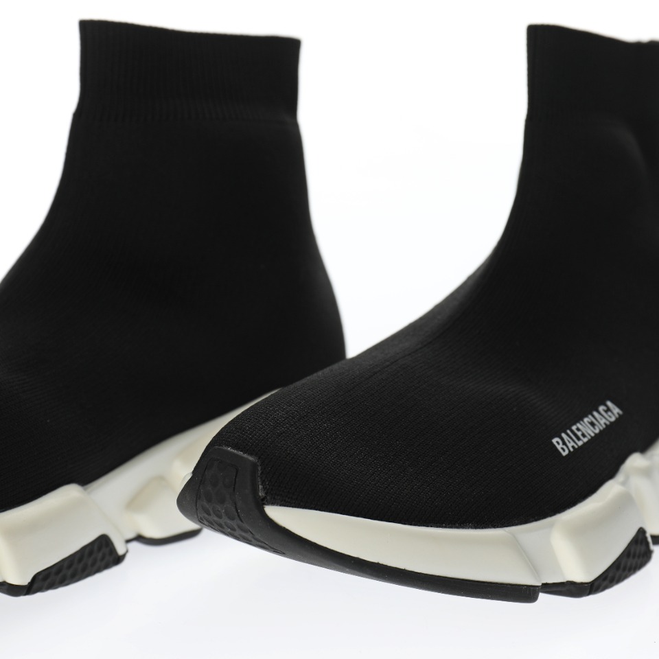 Balenciaga Speed Recycled Knit Sneaker in Black White、mysite、Cacoeks