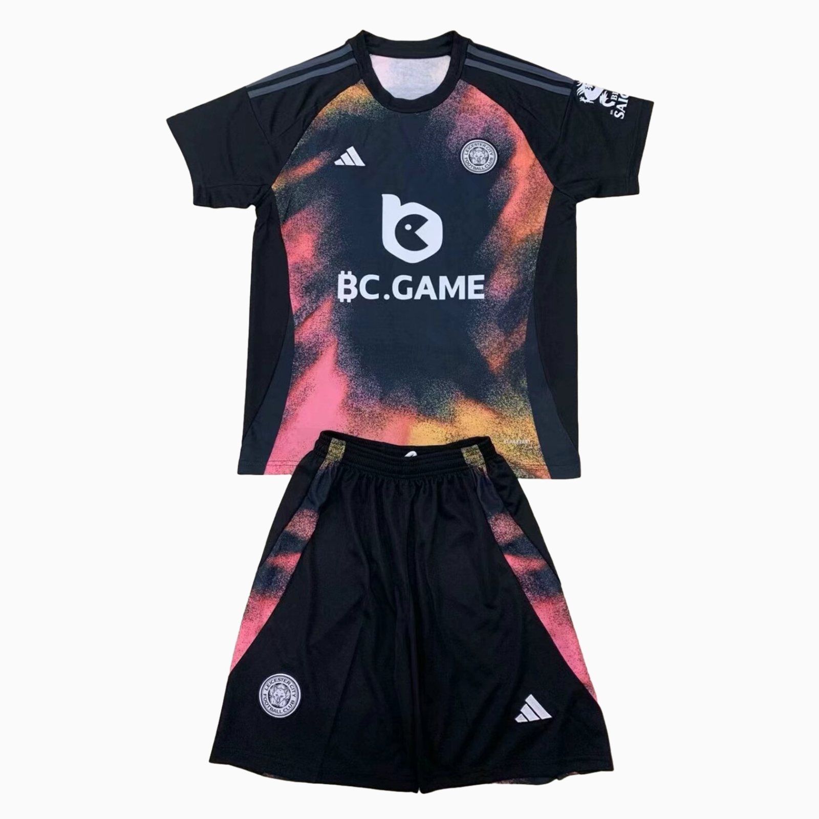 Higojerseys-Leicester City 24-25 Away Men's Adult Jersey Set - Fans Version