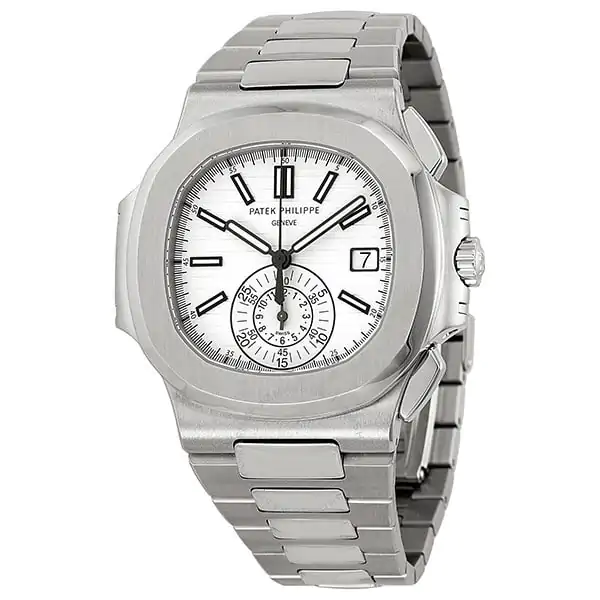 patek-philippe-chronograph-steel-white-dial-replica-watch