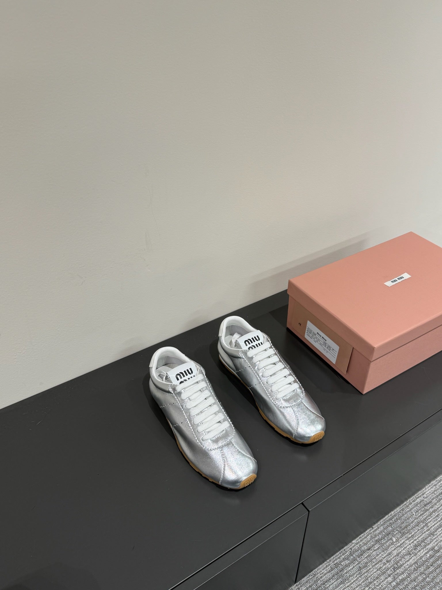 PLUME NAPPA SNEAKERS IN SILVER LAMBSKIN、mysite、Cacoeks