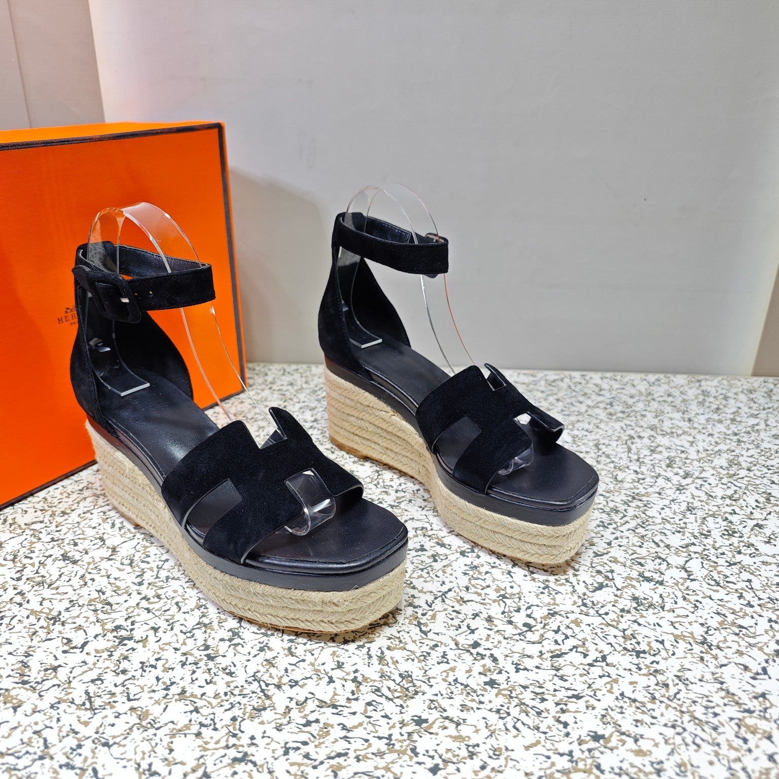 ELDA ESPADRILLE 80 BLACK SUEDE、mysite、Cacoeks