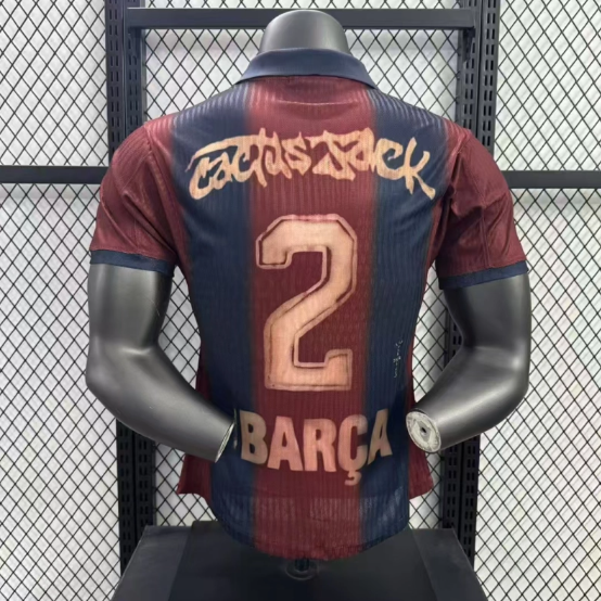 2025 Barcelona Travis Scott co-branded player version football jersey 1:1 Thai Quality:football jersey mysite: unitedjerseyfootball 邓江浪:football