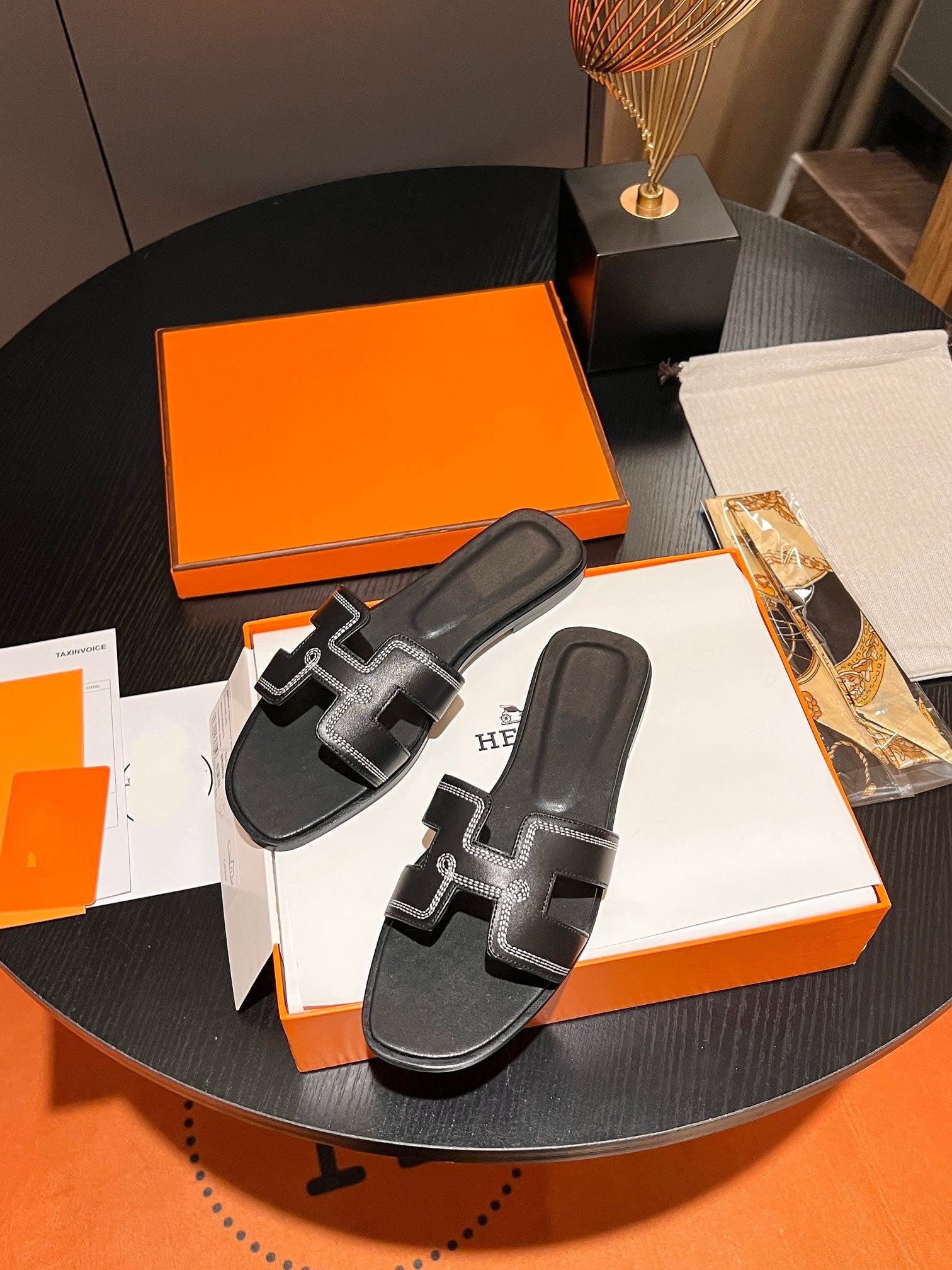 0RAN SANDAL Calfskin Black、mysite、Cacoeks