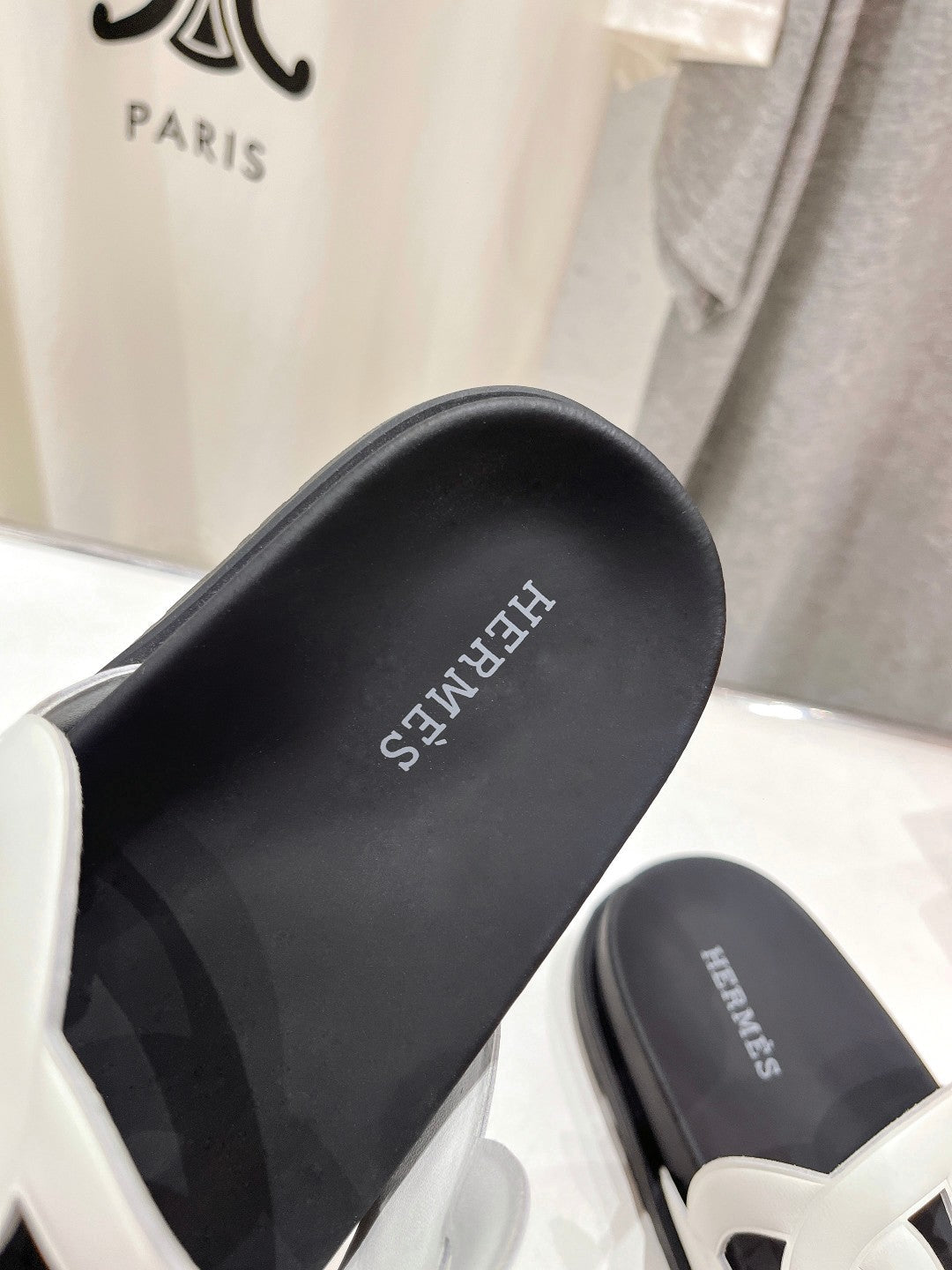 EXTRA SANDAL BLACK MIX WHITE CALFSKIN、mysite、Cacoeks