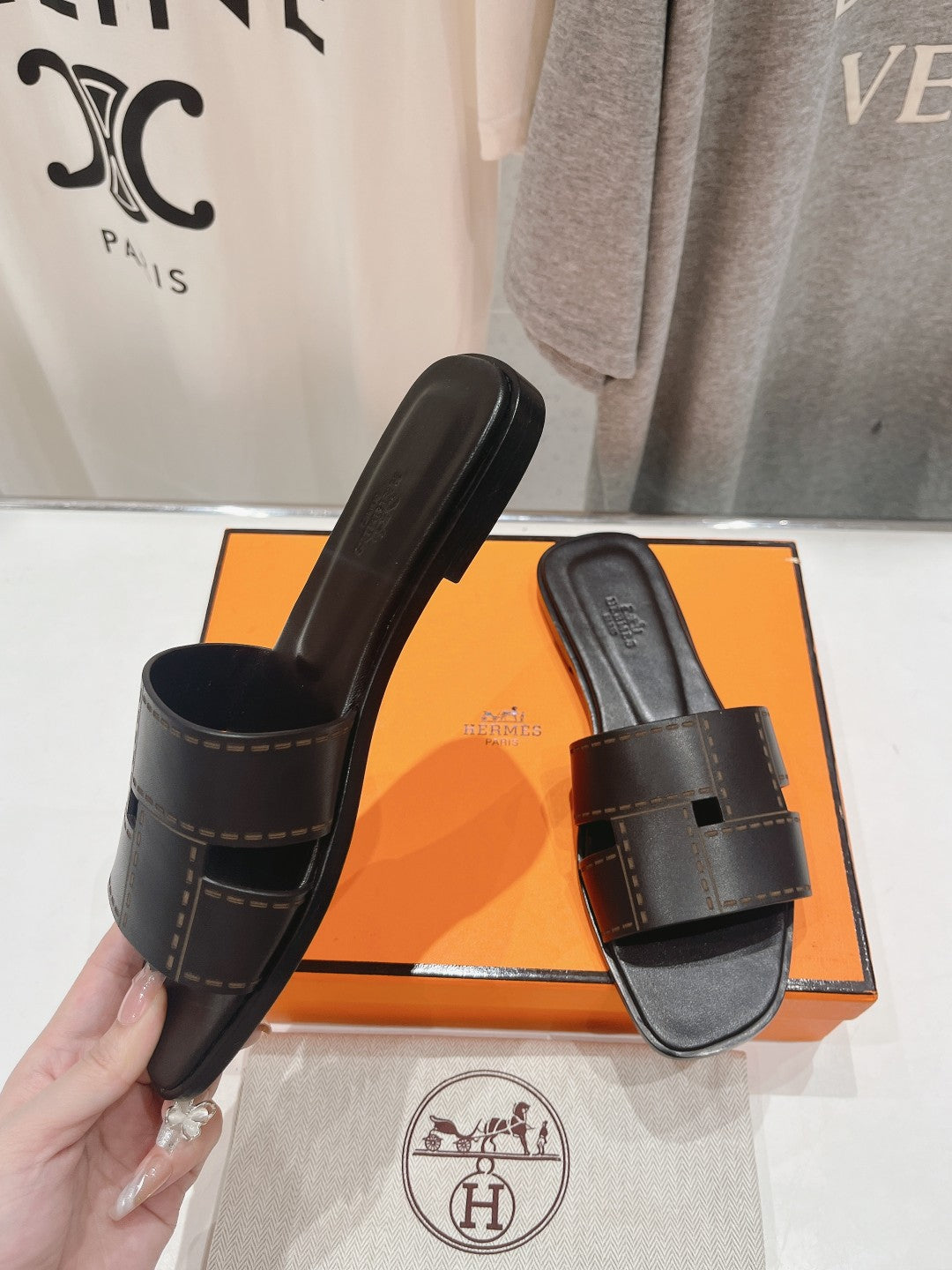 Idioma Sandal Black Calfskin、mysite、Cacoeks