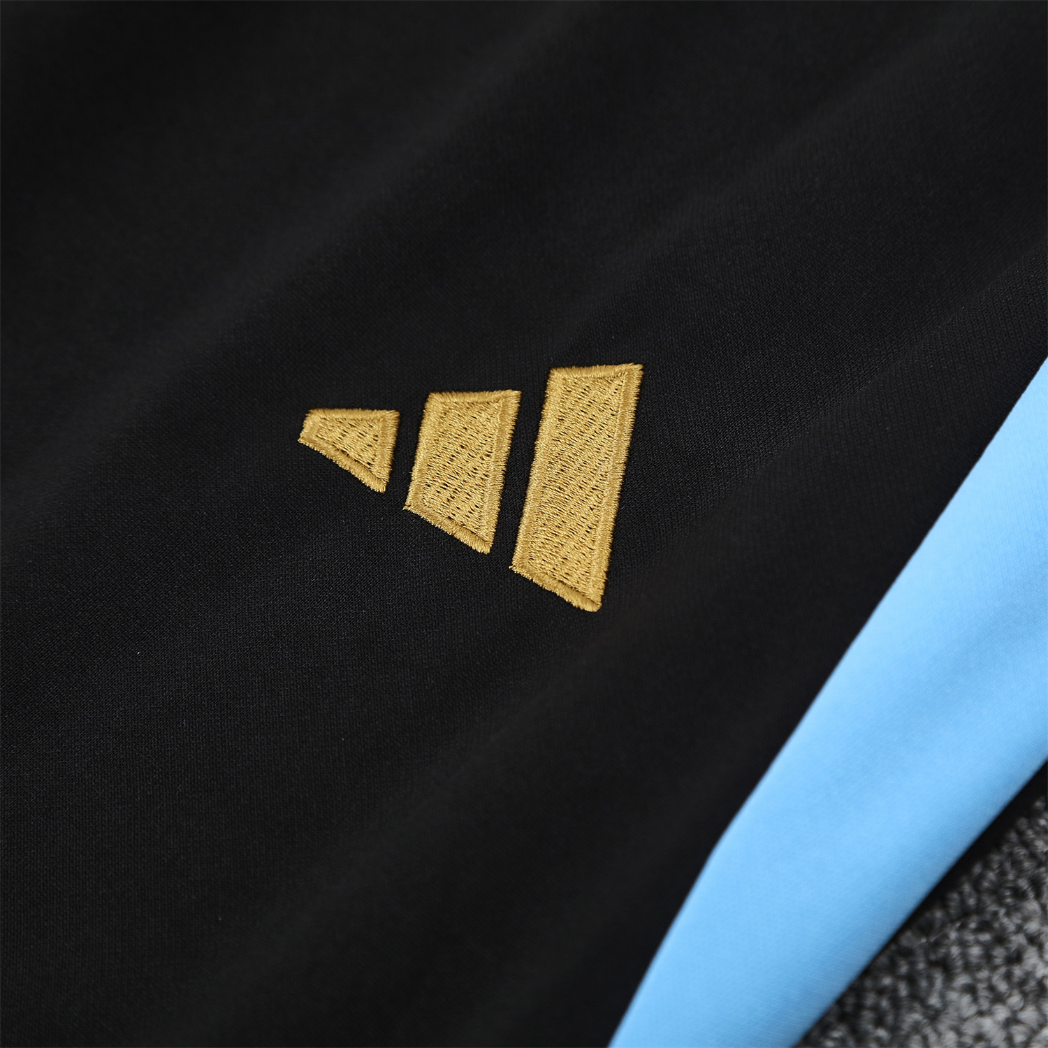 foot-Argentina 24-25 Three-Stars Training Hoodie Set - Black Top and Pants