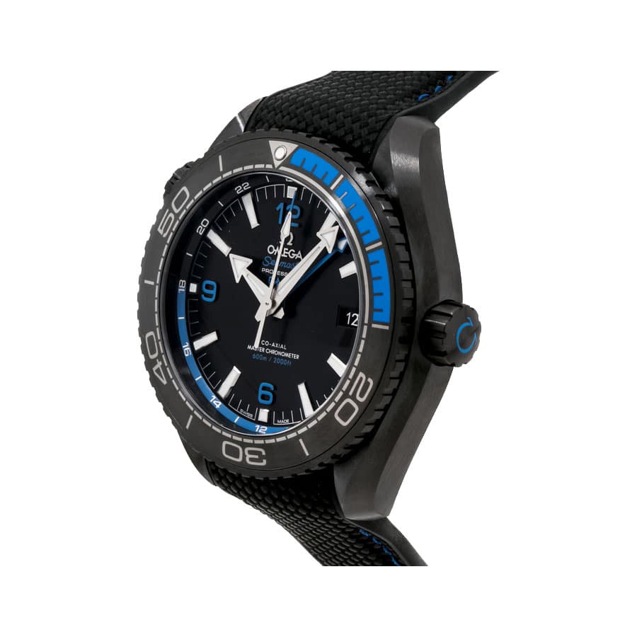 omega seamaster planet ocean ceramic 215 92 46 22 01 002 black dial 1