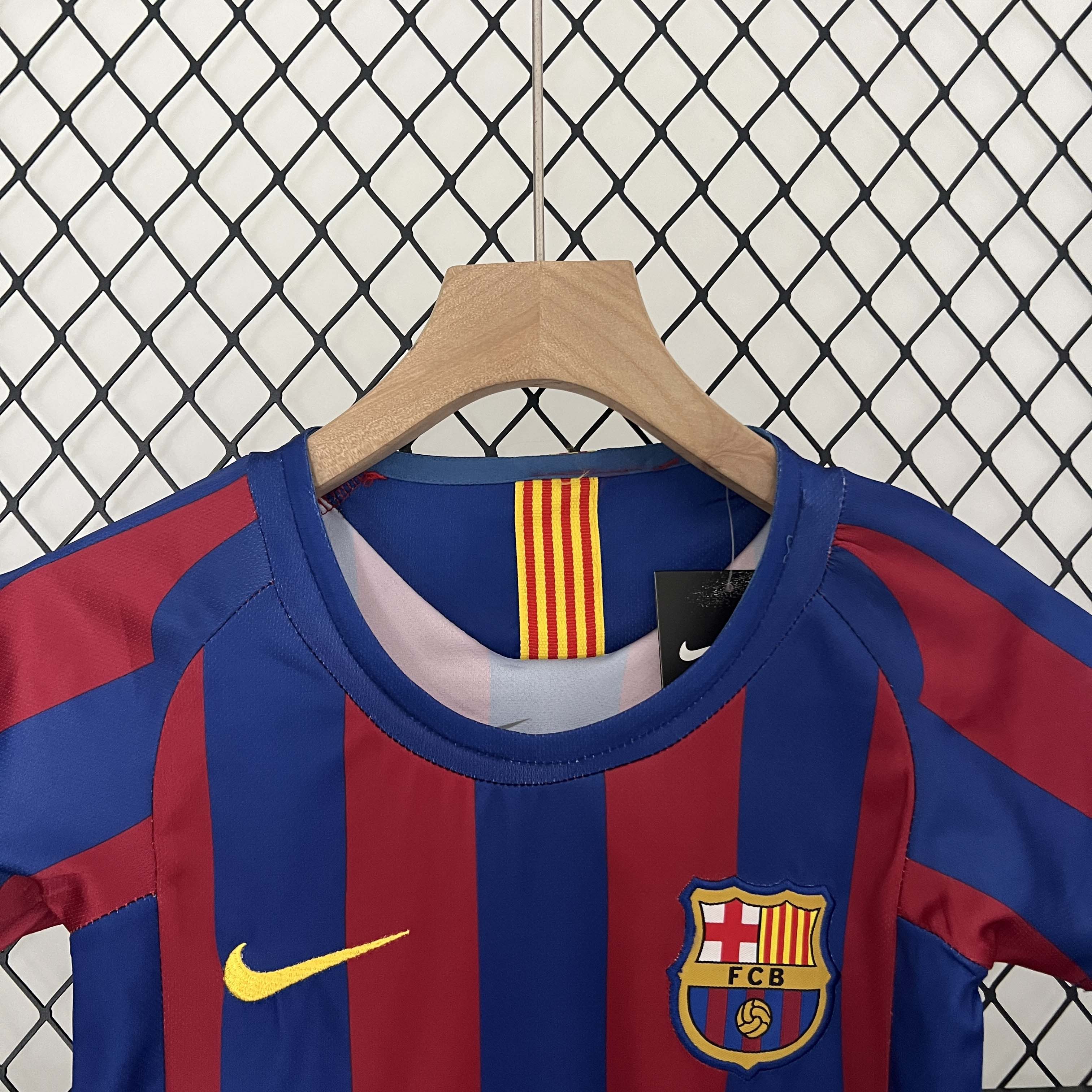 2005/2006 Retro Barcelona Home Football Shirt 1:1 Thai Quality Kids Size:football jersey mysite: unitedjerseyfootball 邓江浪:football