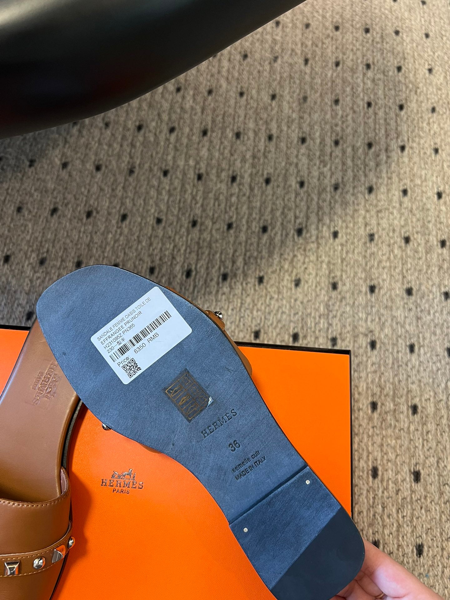 GIULIA FLAT SANDAL IN BRONZE BROWN CALFSKIN、mysite、Cacoeks