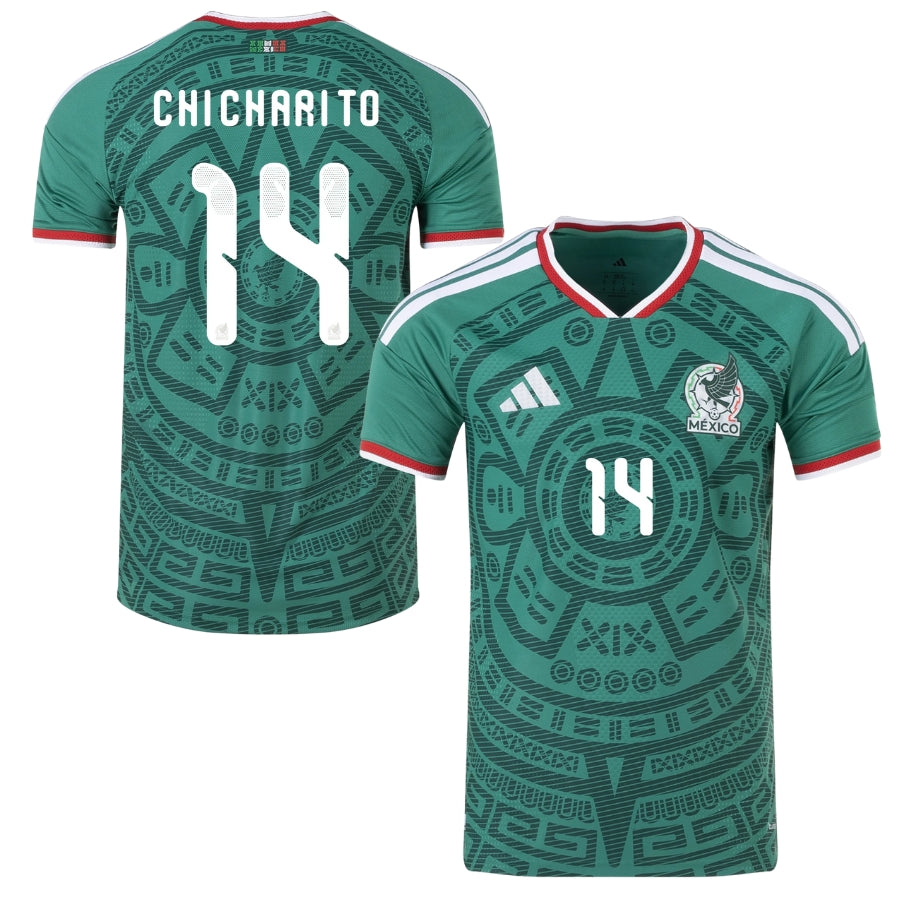 Mexico Home Chicharito 14 Authentic Player Shirt 2026 World Cup-mysite Custom Football Kit- Nextkits