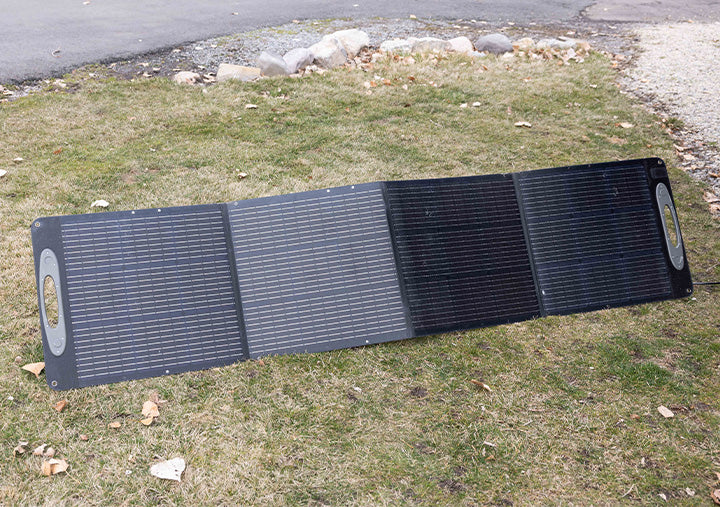 Photo: Step 1 - Solar panel unfolded
