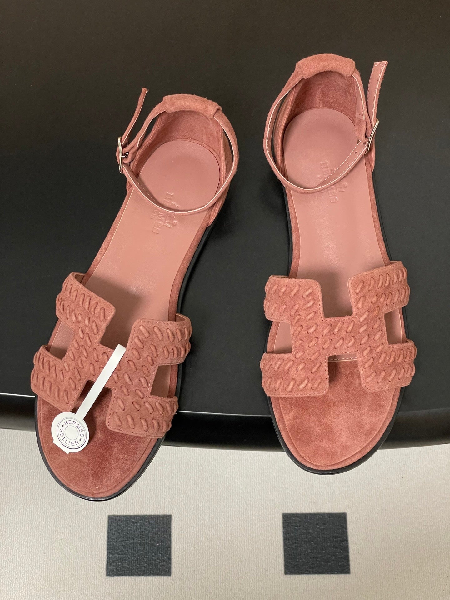 HM 25S SANTORINI SANDAL IN PEACHY PINK SUEDE AND LAMBSKIN、mysite、Cacoeks