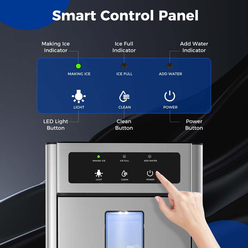 Eletriclife Countertop Nugget Ice Maker with Ice Scoop and Water Tray