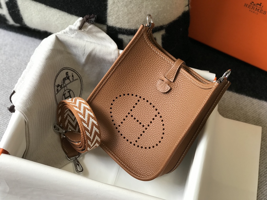 Original Copy Hermes Mini Evelyne Leather Bags More Colors-1