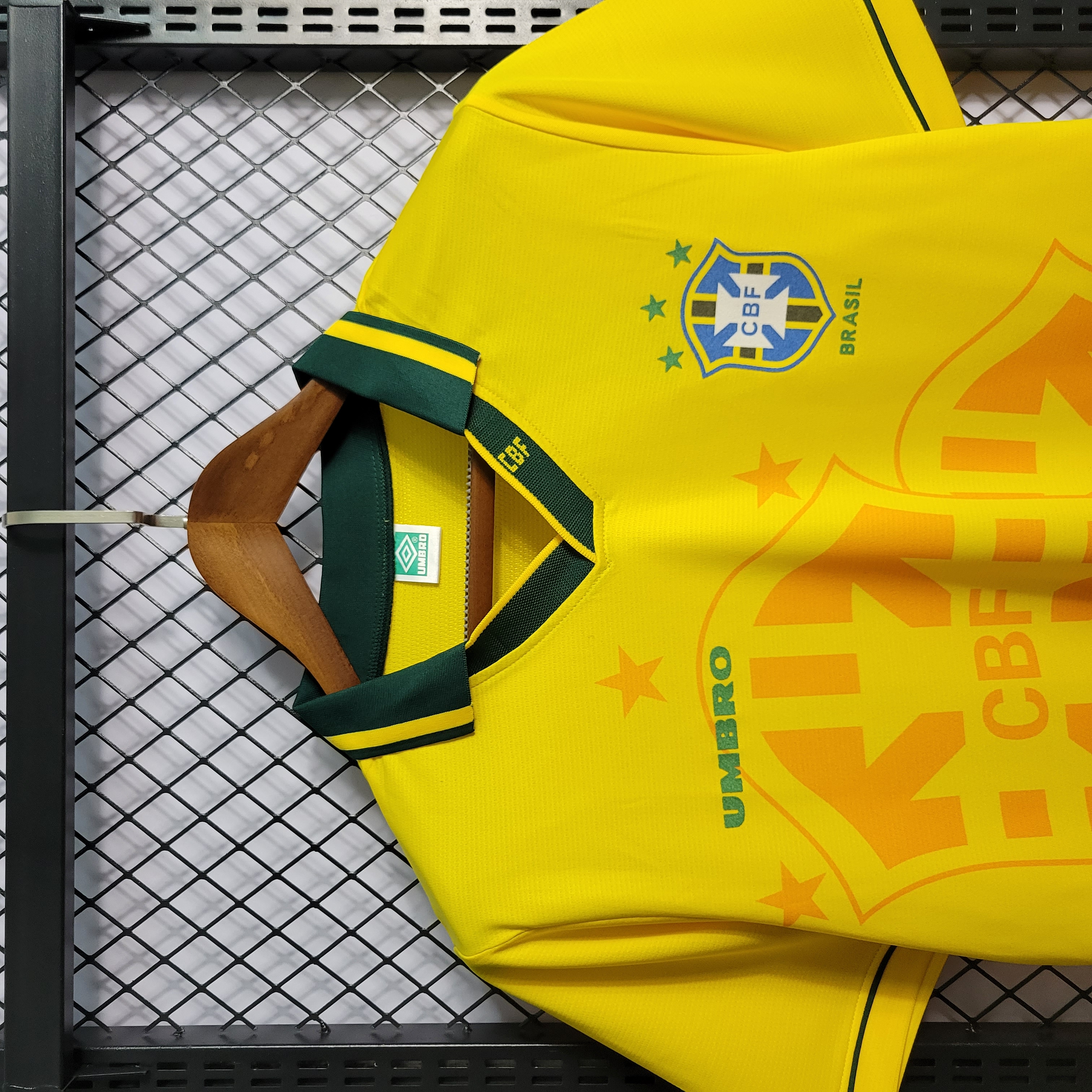 ManixJersey.com | Retro Brazil 1994 Home Stadium Jersey -Customize Name, Number and Patch | Worldwide Shipping