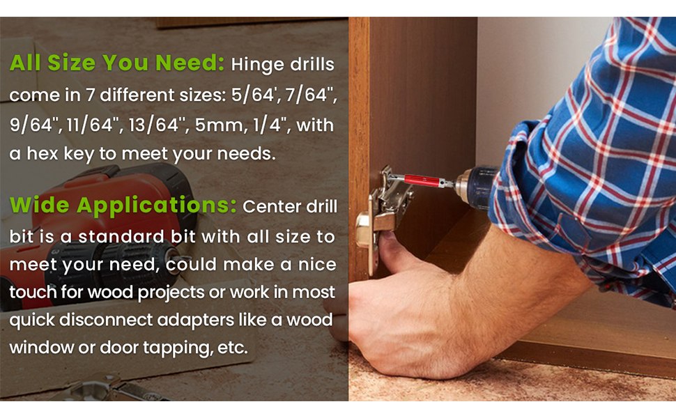 center drill bit set