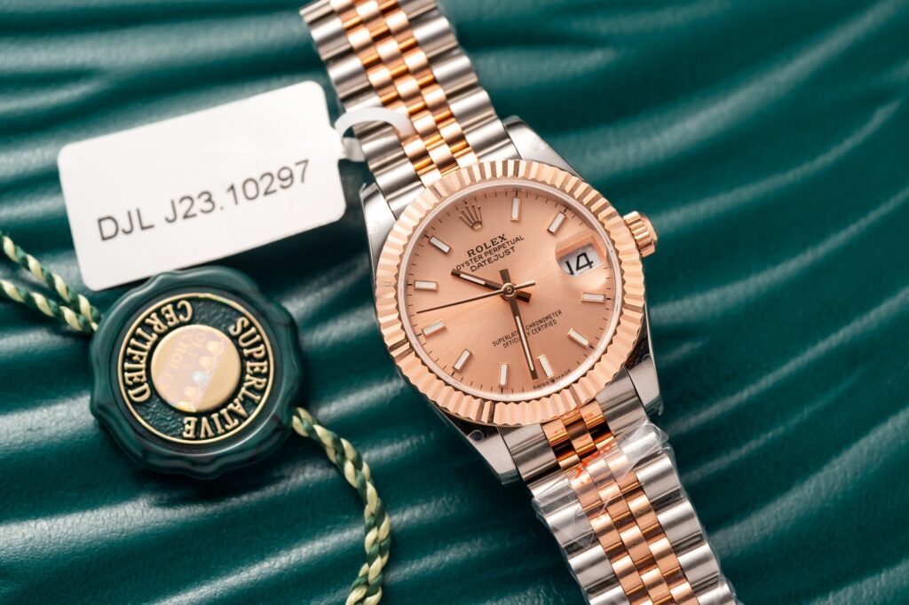 Đồng Hồ Rolex DateJust Bọc Vàng Hồng Rep 11 Mặt Cá Hồi GMF 31mm (2)