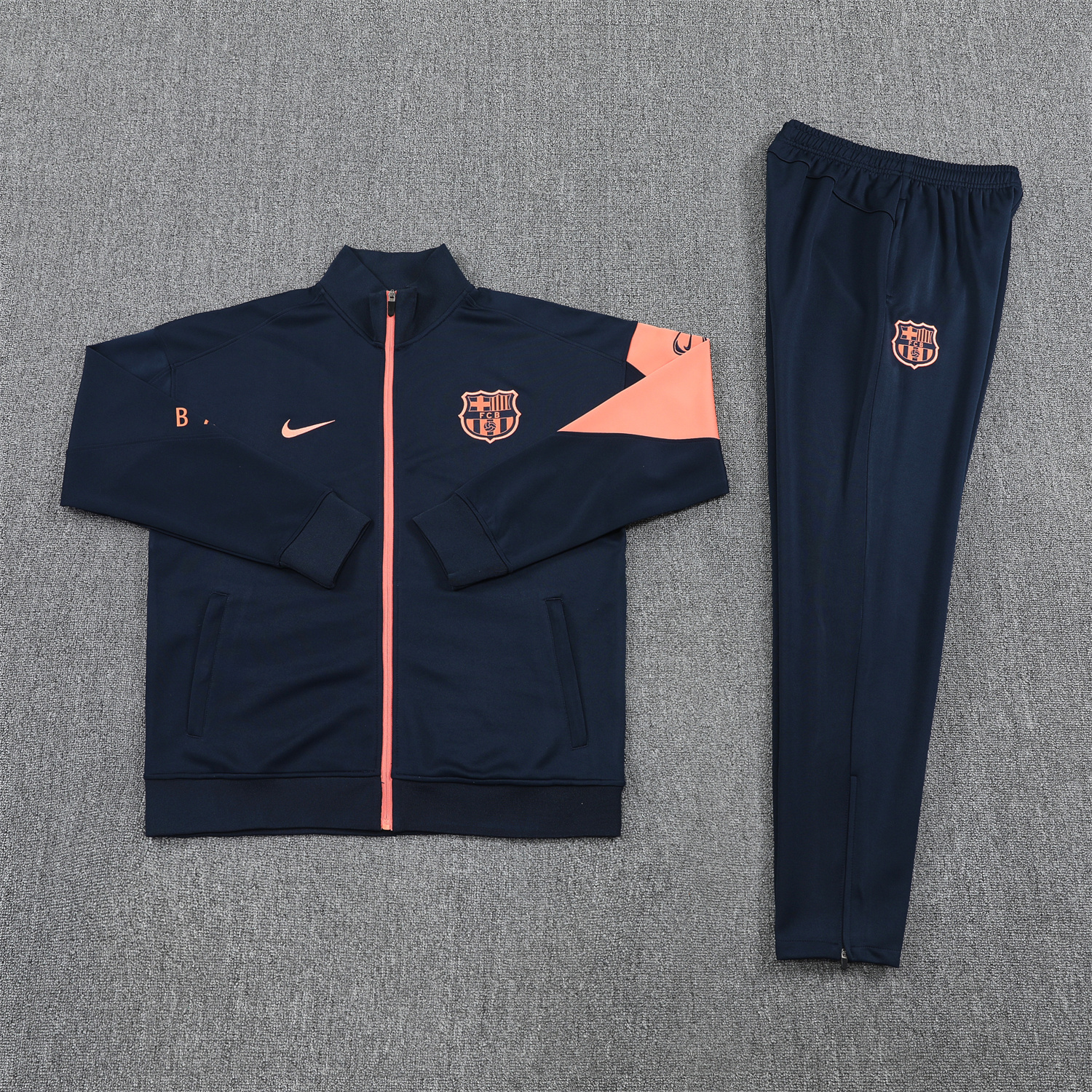 UltraTrikot-Barcelona 25-26 Jacket Training Tracksuit - Black Orange Jackets & Black Pants