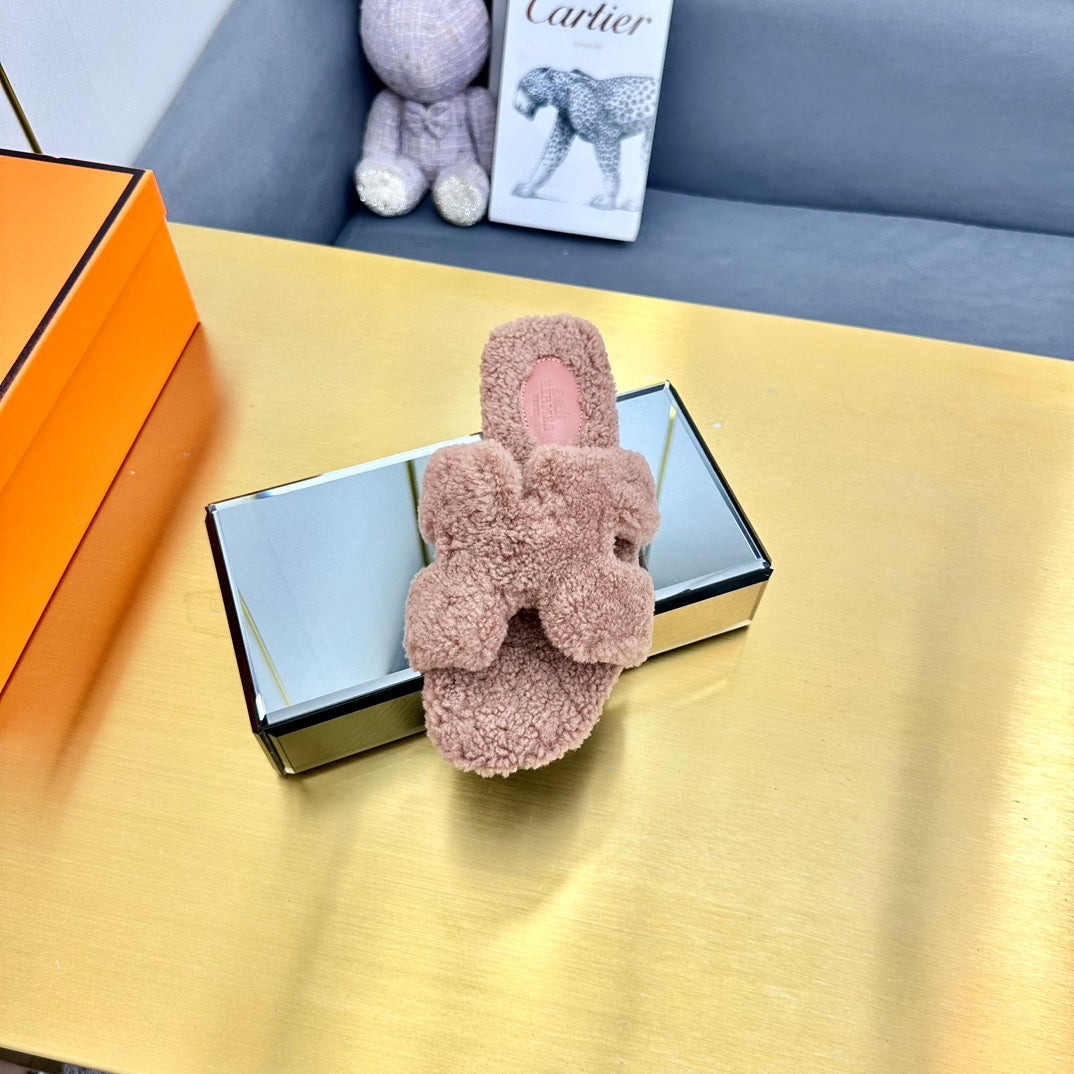 0RAN SHEARLING SANDALS ROSY BROWN、mysite、Cacoeks