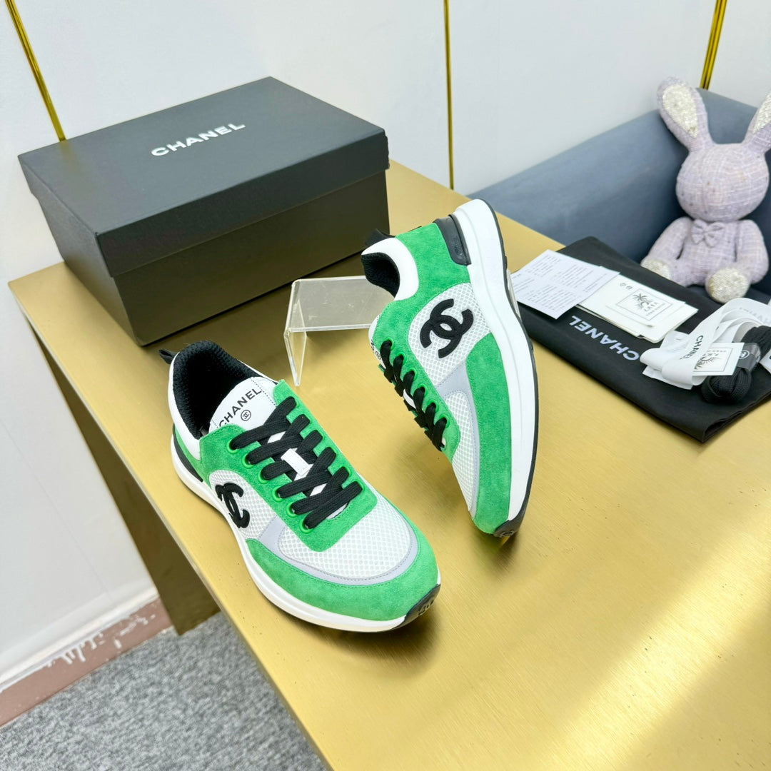 CLASSIC TRAINER IN GREEN MIX WHITE MERCERIZED VELVET、mysite、Cacoeks