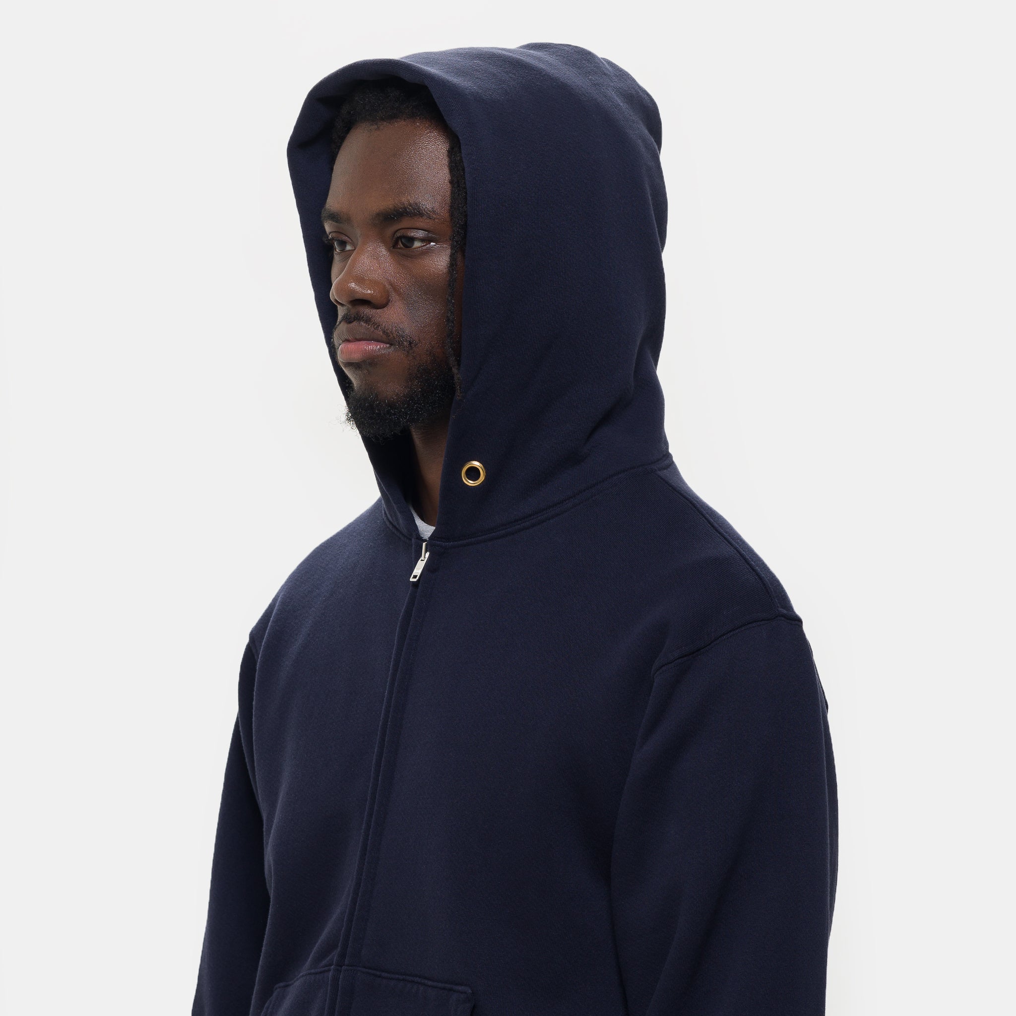 Heavyweight Zip Hoodie in Navy