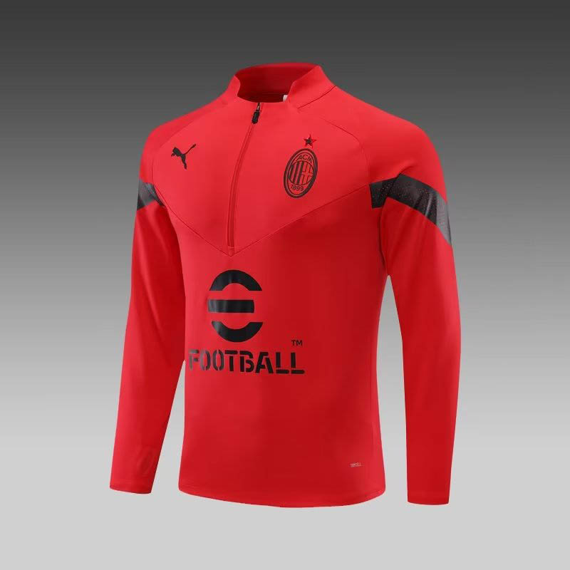 2022/2023 AC Milan Half-Pull Training Suit Red Soccer Jersey 1:1 Thai Quality Set:football jersey mysite: unitedjerseyfootball 邓江浪:football