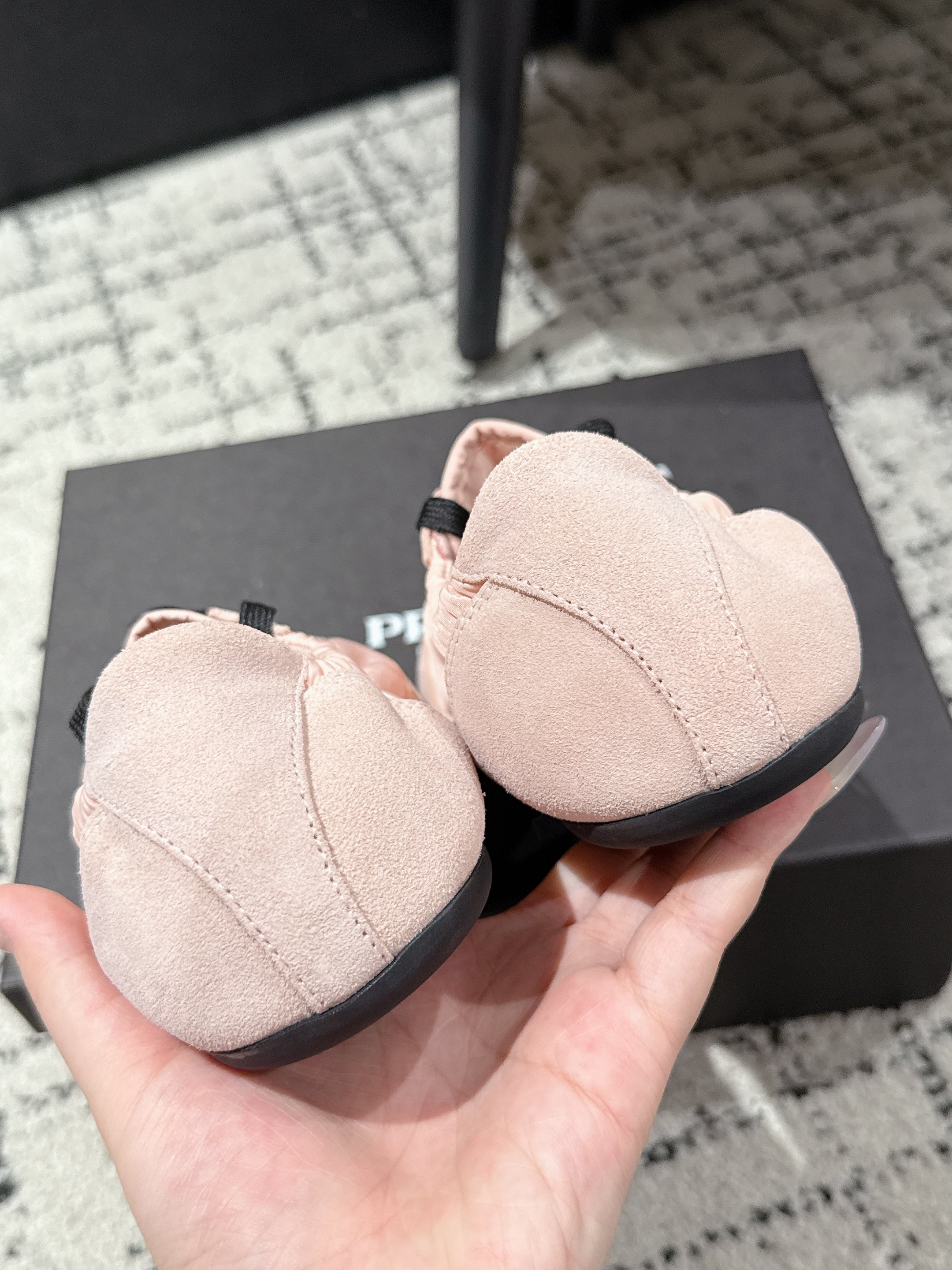 PRADA 25S COLLAPSE SNEAKERS IN LIGHT PINK RE NYLON AND SUEDE、mysite、Cacoeks