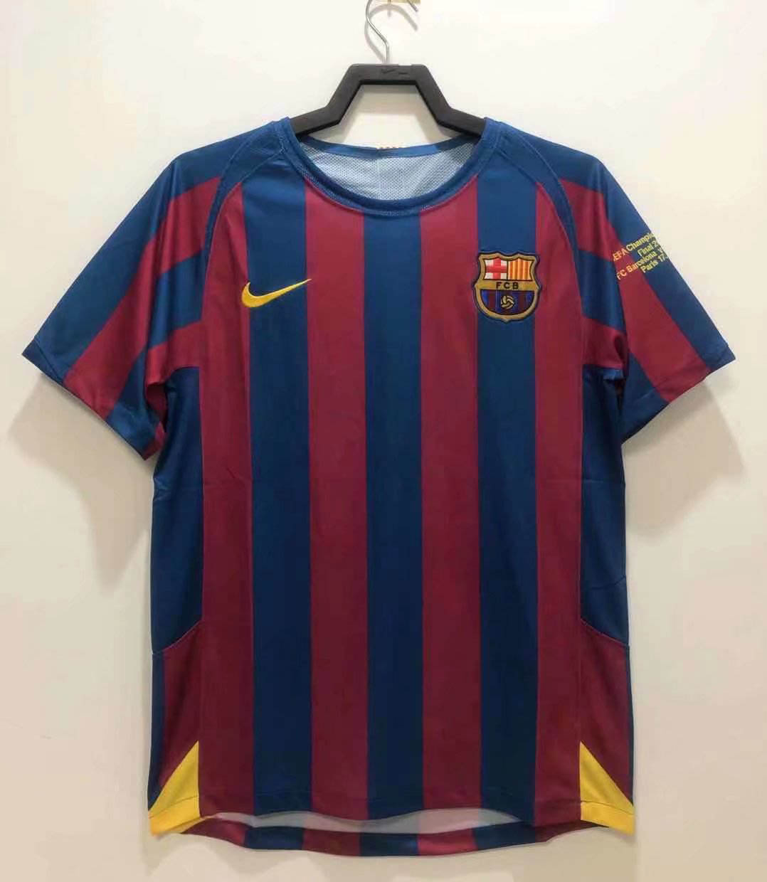 2005/2006 Retro Barcelona Home Football Shirt UEFA Champions League-mysite Custom Football Kit- Nextkits