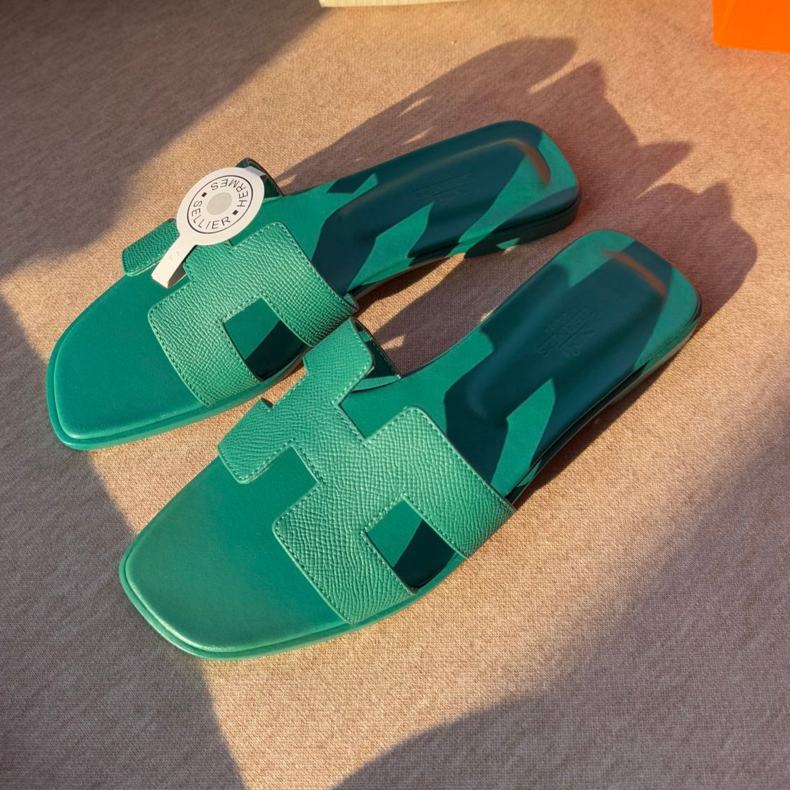 0RAN SANDALS IN PERSIAN GREEN CALFSKIN、mysite、Cacoeks