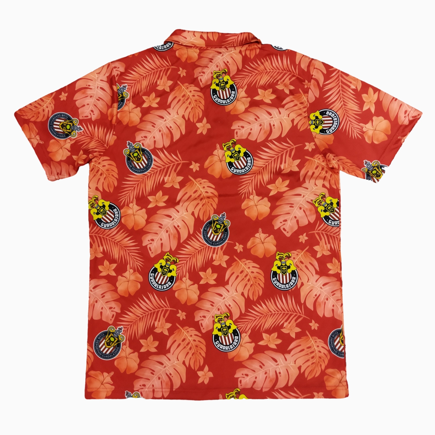 ManixJersey.com | Chivas de Guadalajara 24-25 Red Flower Pattern Polo Shirts -Customize Name, Number and Patch | Worldwide Shipping