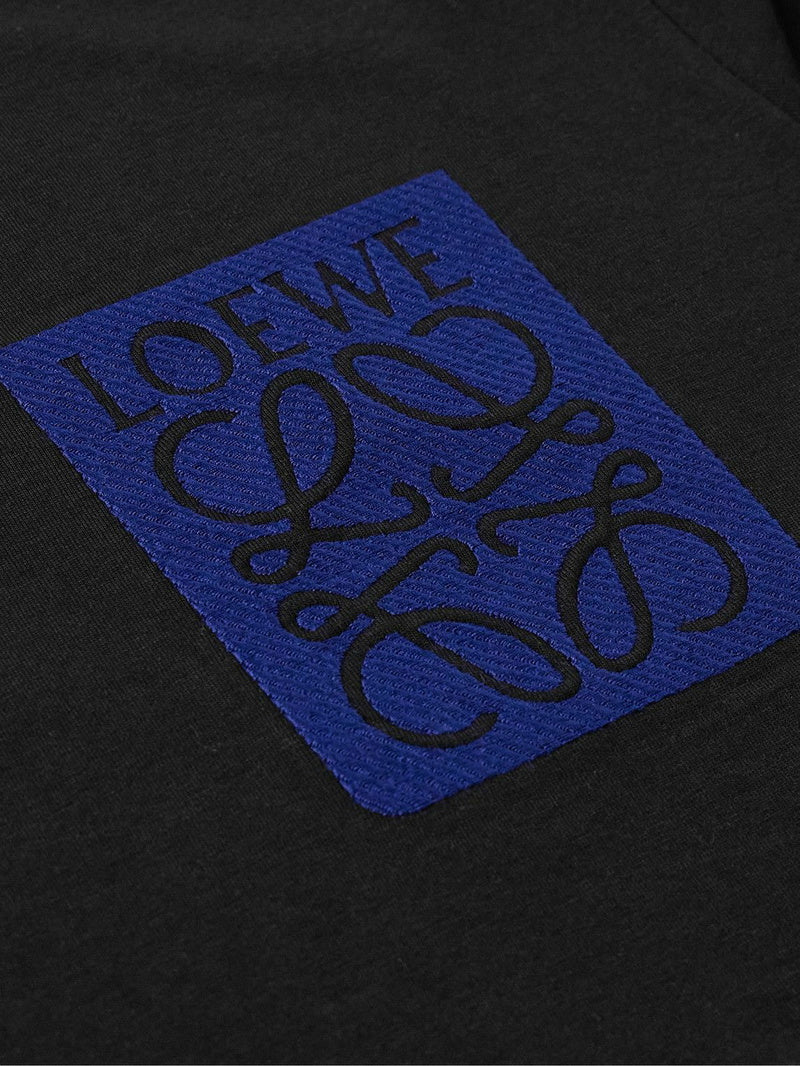 Loewe Blue Anagram on Black T-Shirt Relaxed Fit、mysite、Cacoeks