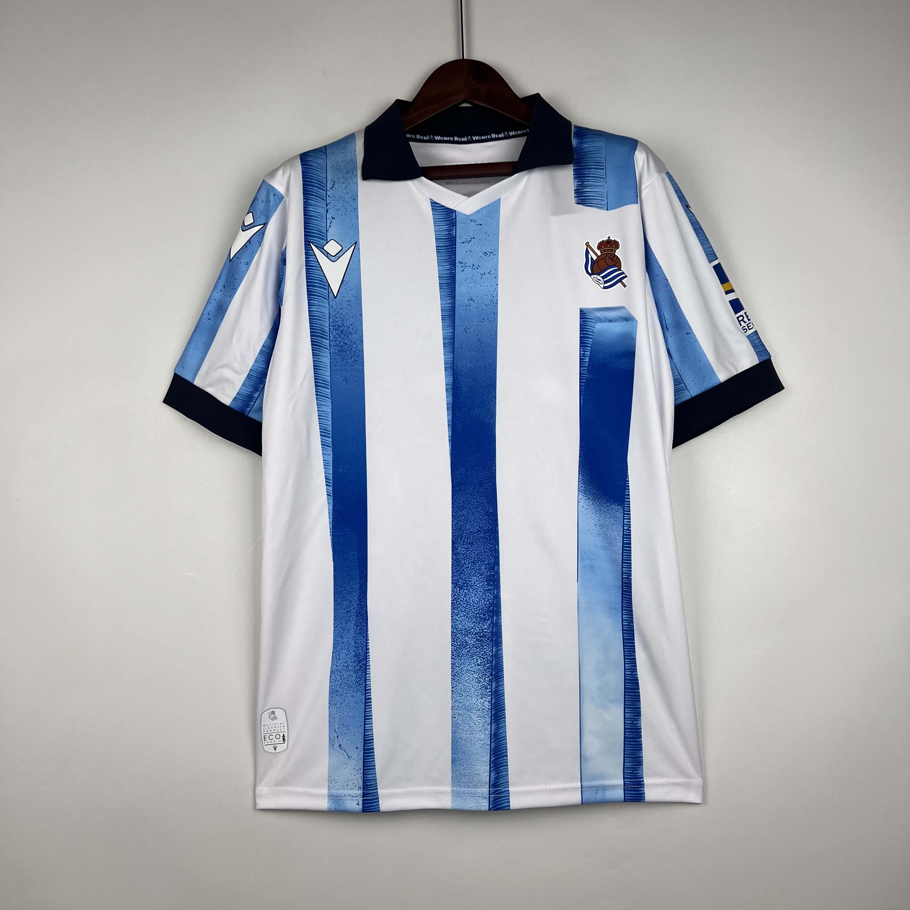 2023/2024 Real Sociedad Home Football Shirt:football jersey mysite: unitedjerseyfootball 邓江浪:football