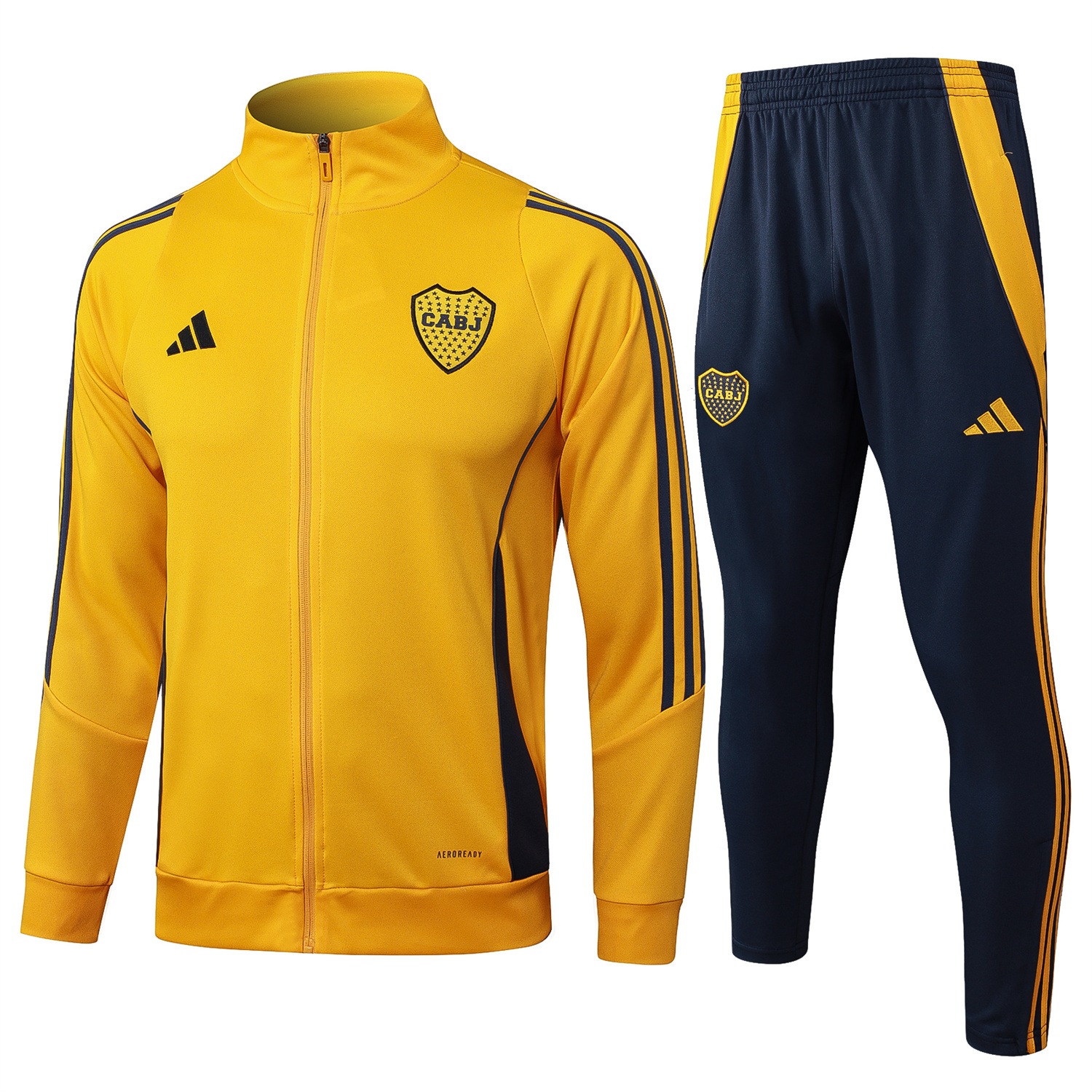 foot-Boca Juniors 24-25 Jacket Training Tracksuit - Yellow Top and Pants