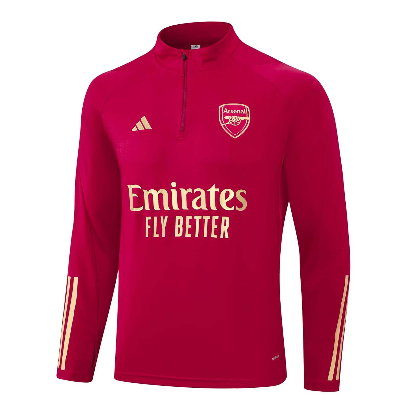 2023/2024 Arsenal Half-Pull Training Suit Red Football Shirt 1:1 Thai Quality Set:football jersey mysite: unitedjerseyfootball 邓江浪:football