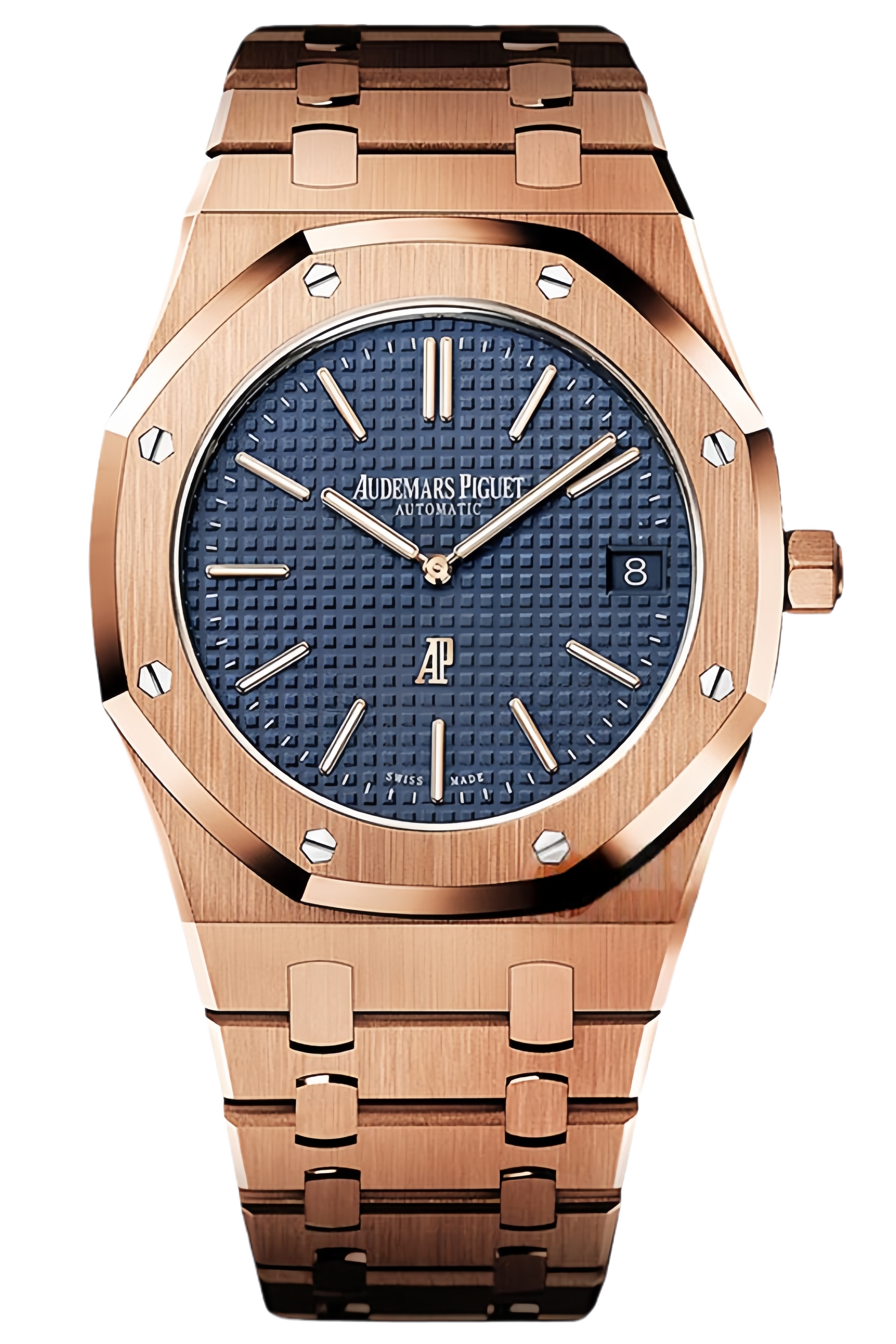 Audemars Piguet Royal Oak “Jumbo” Extra-Thin Ref. 15202OR.OO.1240OR.01 Super Clone Watch – 39mm Rose Gold Case Blue Dial Swiss Replica