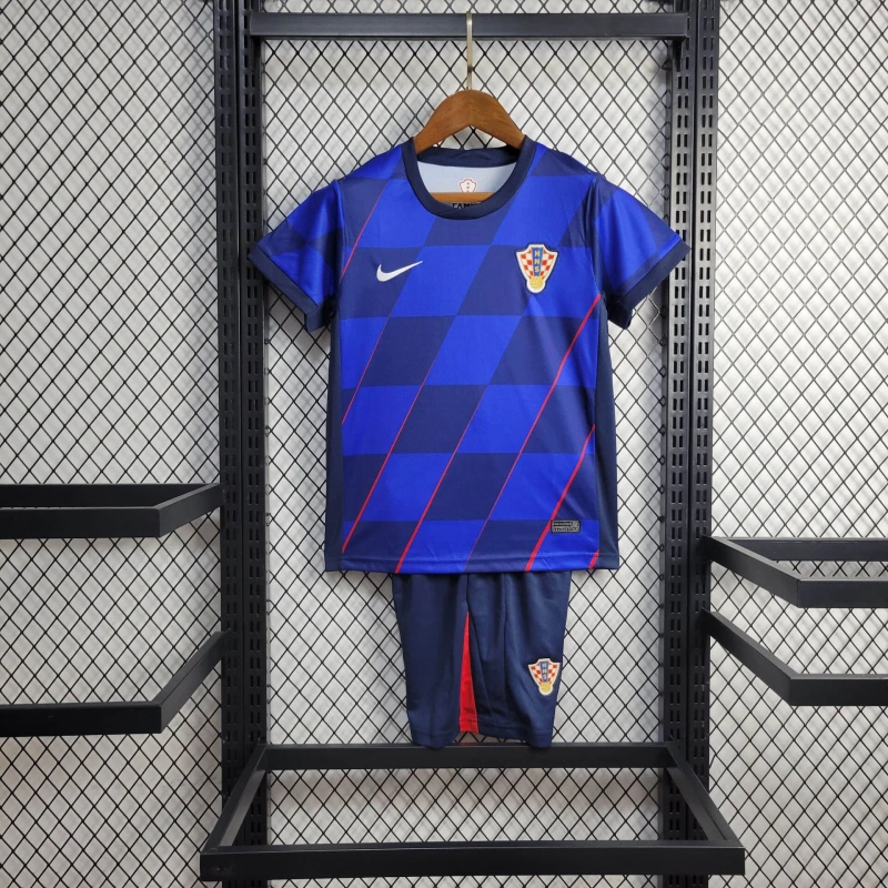 ManixJersey.com | Croatia 2024 Away Stadium Kids Kit -Customize Name, Number and Patch | Worldwide Shipping