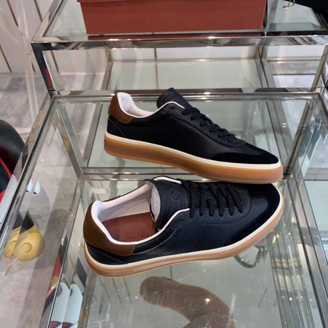 LP TENNIS WALK SNEAKERS BLACK CALFSKIN、mysite、Cacoeks