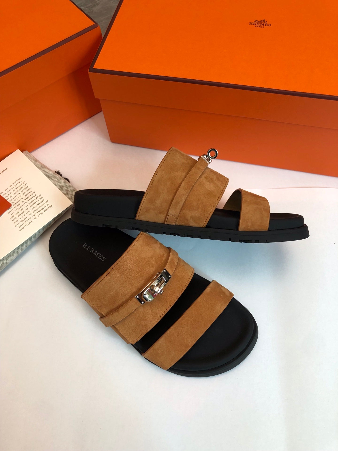 GABRIEL SANDAL MULE IN BRONZE BROWN SUEDE、mysite、Cacoeks