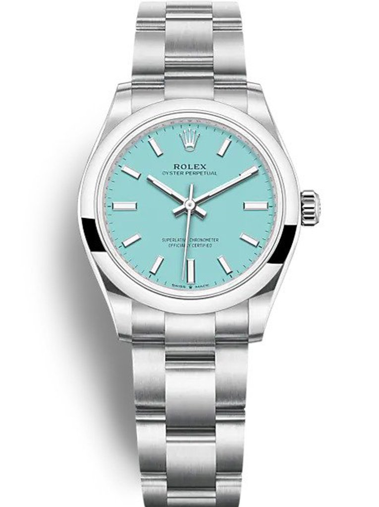 Replica Rolex Oyster Perpetual Lady 31mm Turquoise Blue Dial 277200-fasswatch