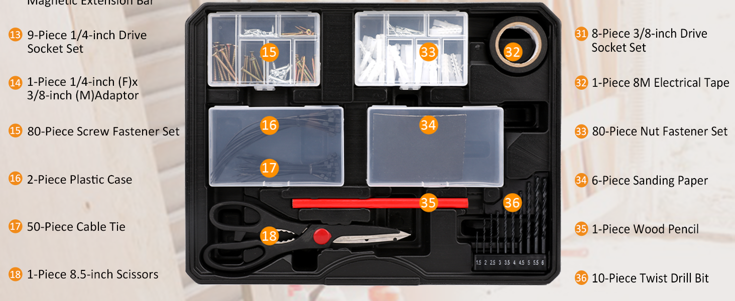 325 pcs tool set