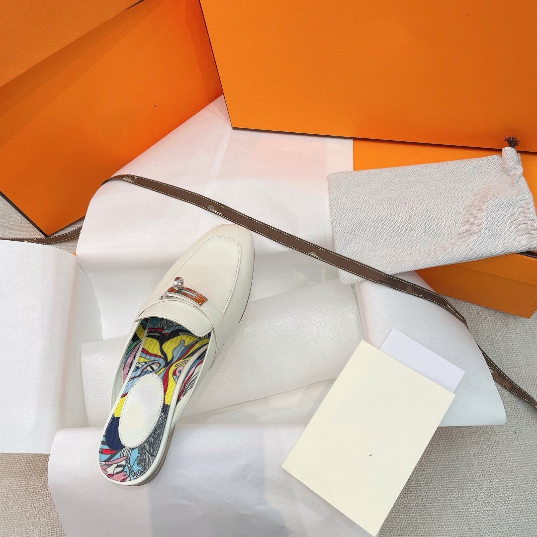 0Z Mule White Calfskin、mysite、Cacoeks