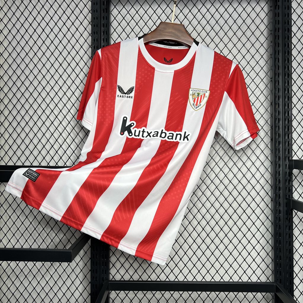 Higojerseys-Athletic Bilbao 24-25 Home Stadium Jersey - Fans Version