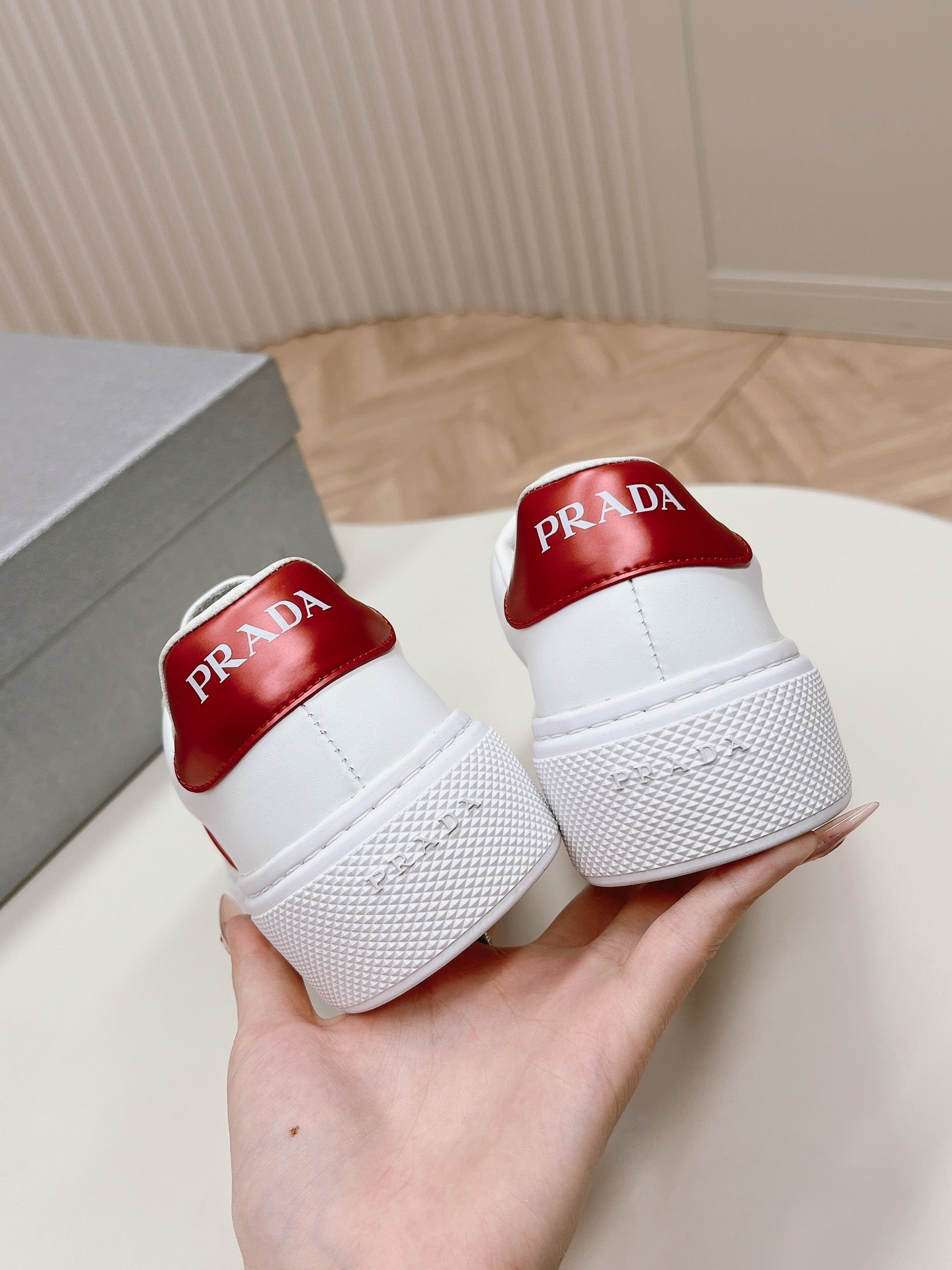 PRA LEATHER LOGO OUTLET SNEAKERS BLACK AND CHERRY CALFSKIN、mysite、Cacoeks